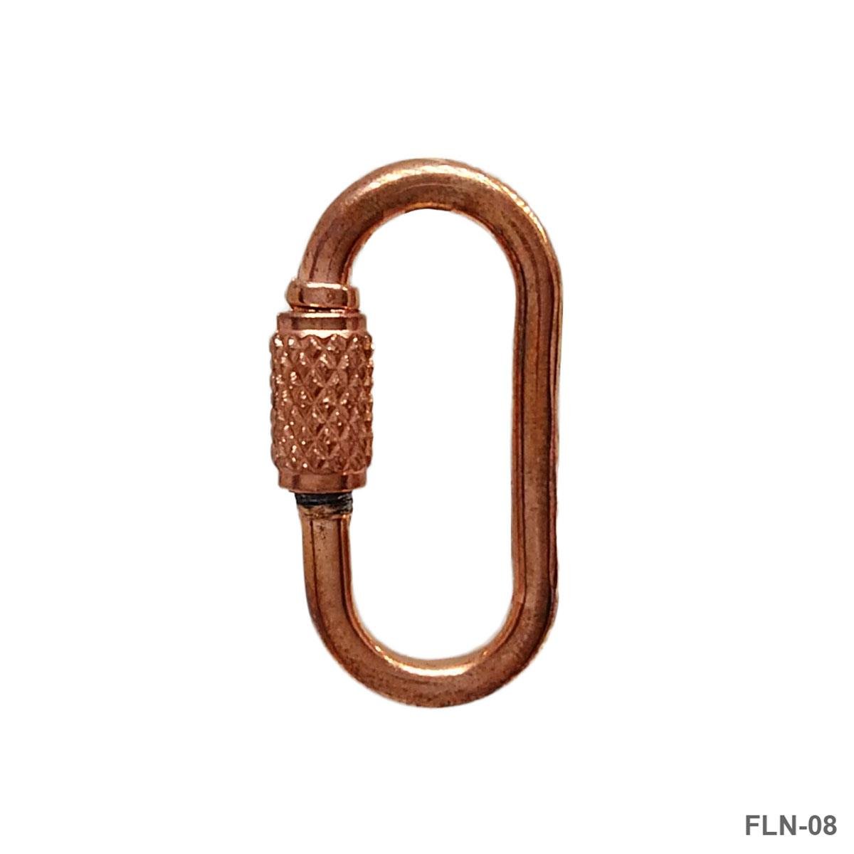 Pingente Fecho Formato Oval Em Latão (Sem Banho)