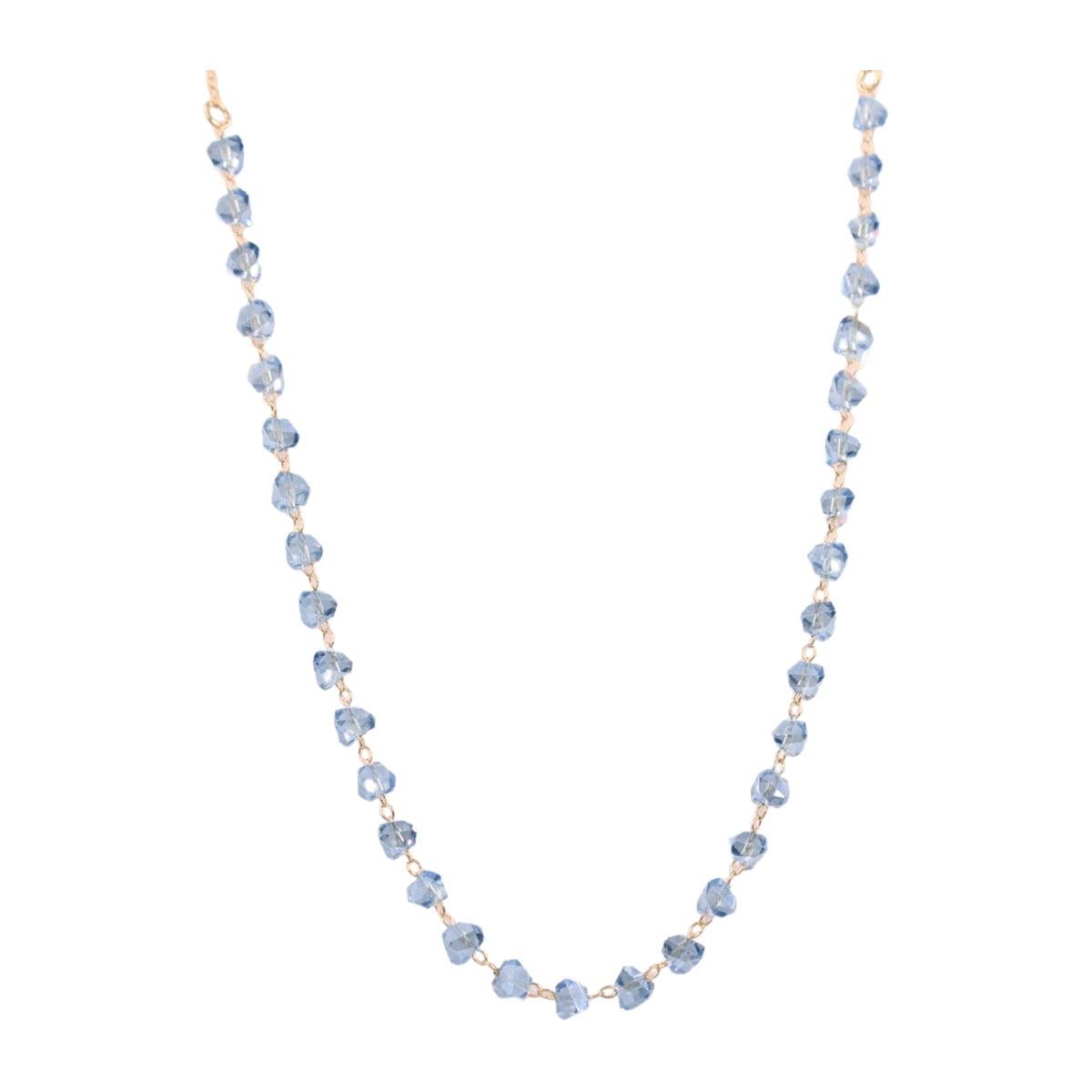 Gargantilha Elo Cadeado com Cristais Folheado a Ouro