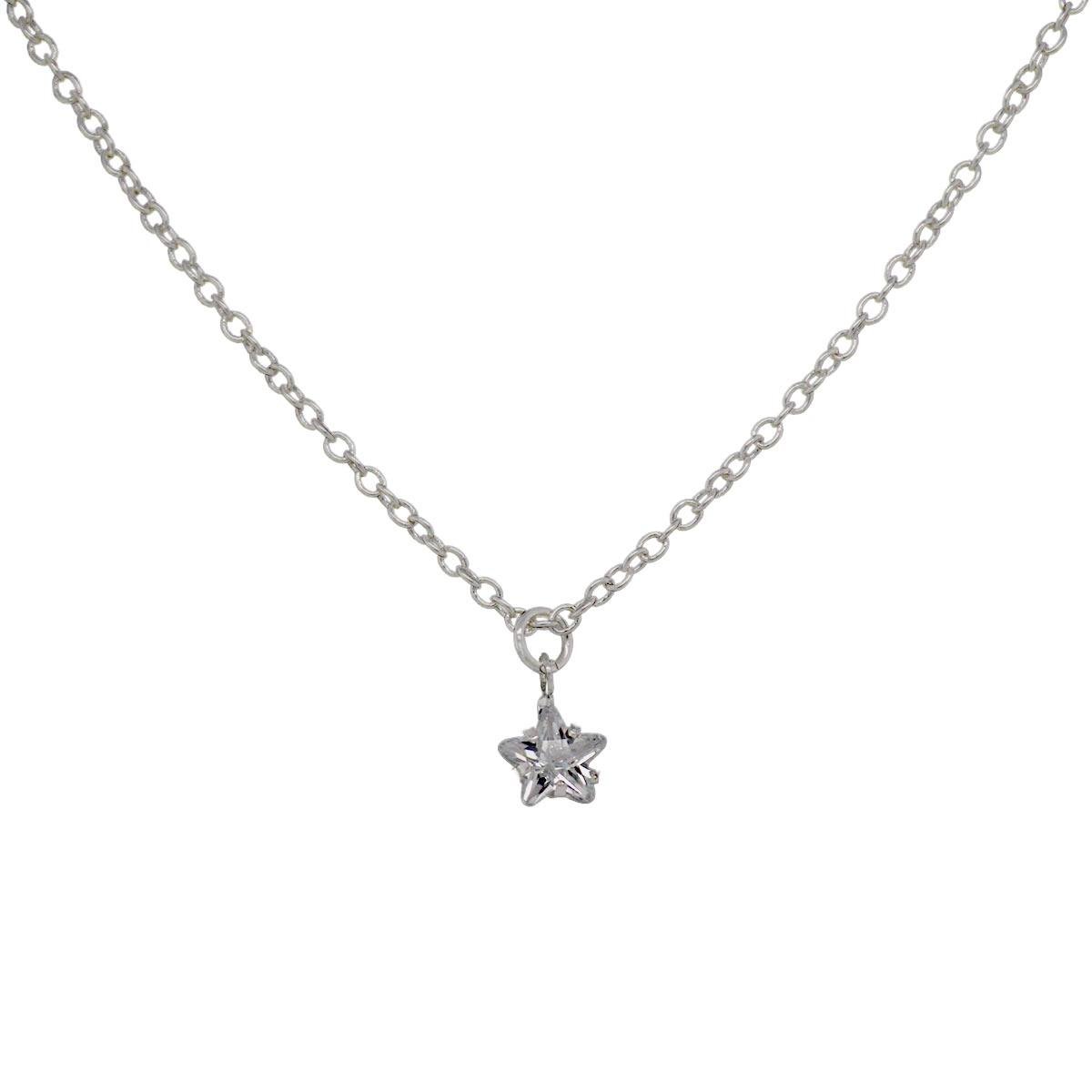 Choker Elo Português com Zircônia Estrela Folheado a Prata