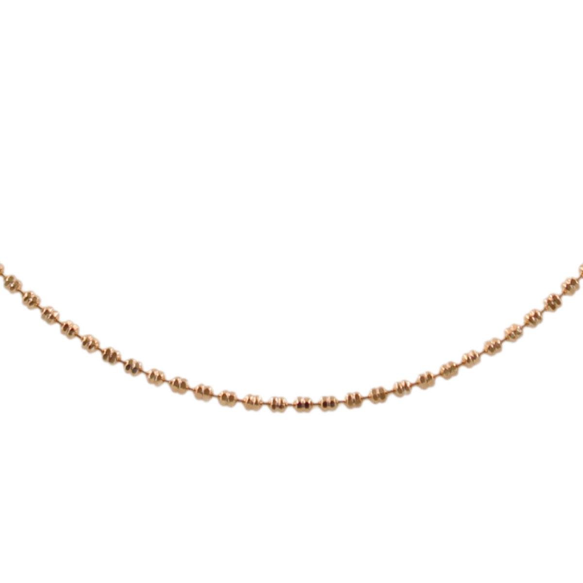 Gargantilha com Bolinhas Diamantadas 40cm Folheado a Ouro