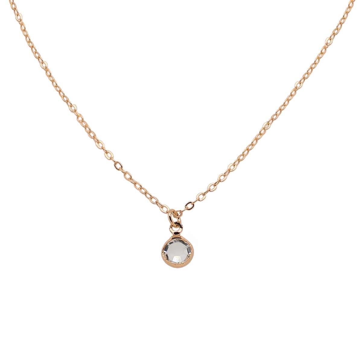 Colar Cadeado com Ponto de Luz Folheado a Ouro