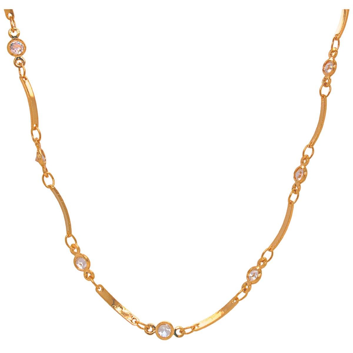 GARGANTILHA CHOCKER DE PLAQUINHAS COM ZIRCÔNIAS BANHADO A OURO