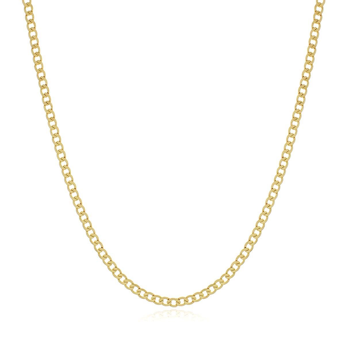 Corrente Grumet 1x1 60cm Banhado a Ouro