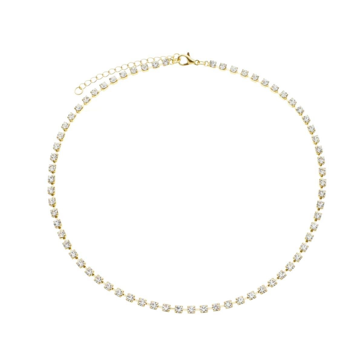 Choker Riviera 35cm Folheado a Ouro