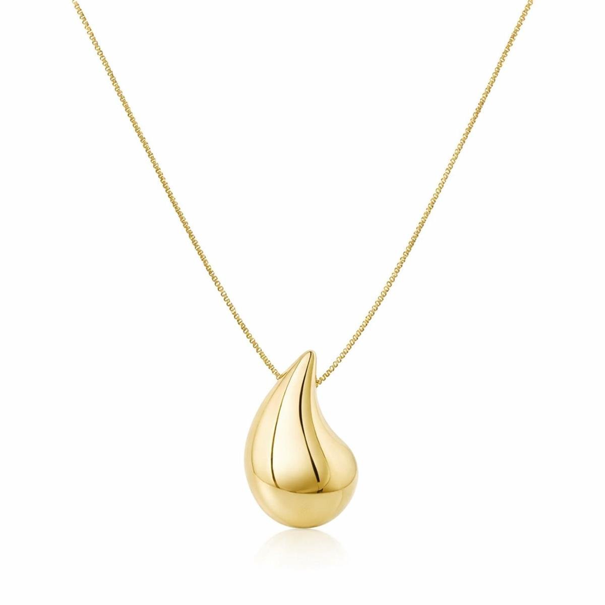 Colar Gota 45cm Banhado a Ouro