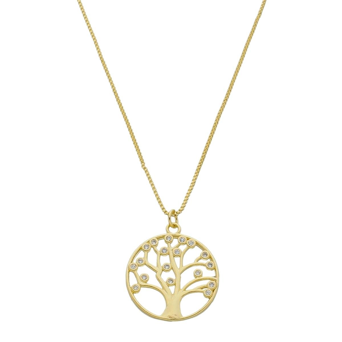 GARGANTILHA VENEZIANA C/ÁRVORE DA VIDA DE ZIRCONIAS