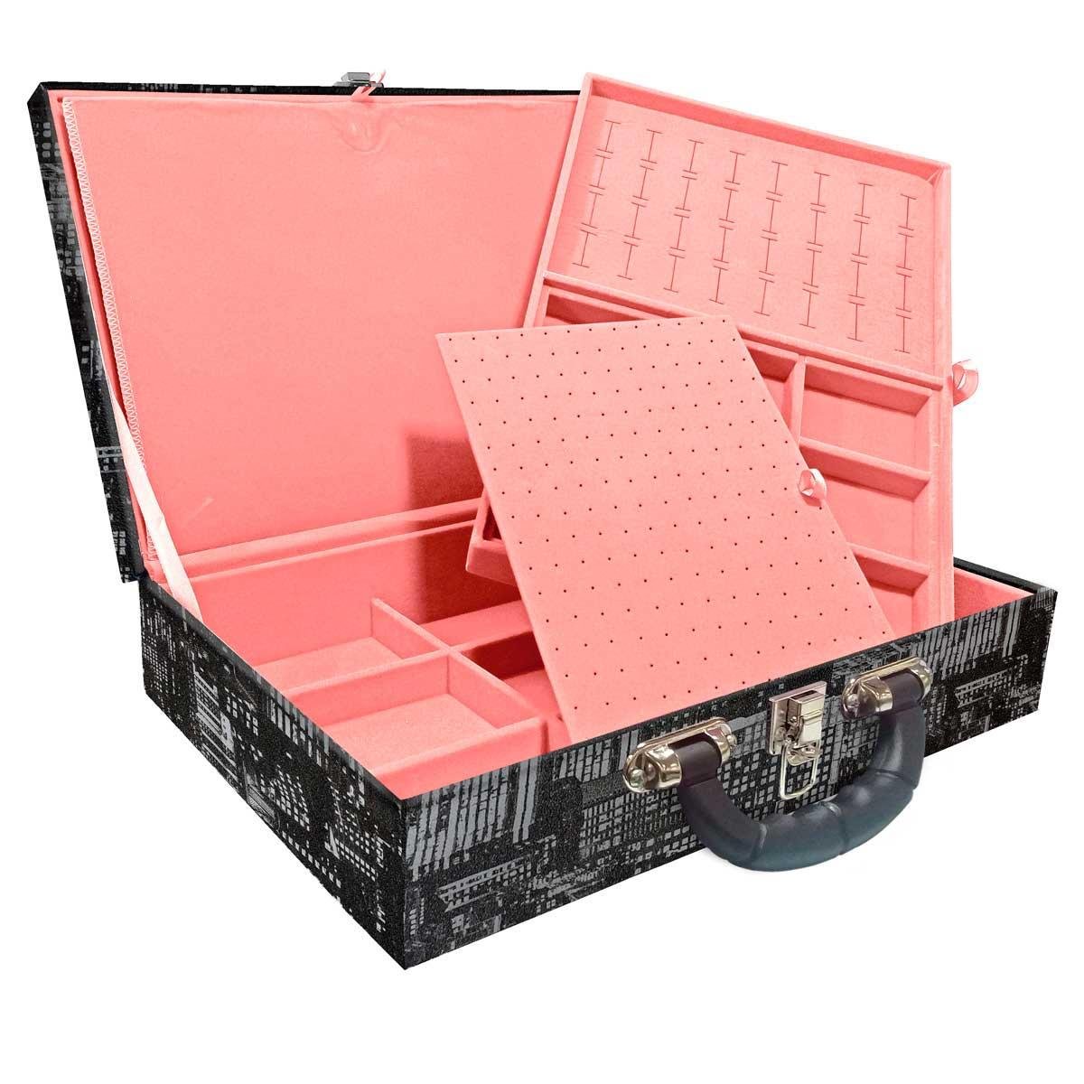 Maleta Dupla Grande Dark City Com Alça Preta e Imã - Sob Encomenda