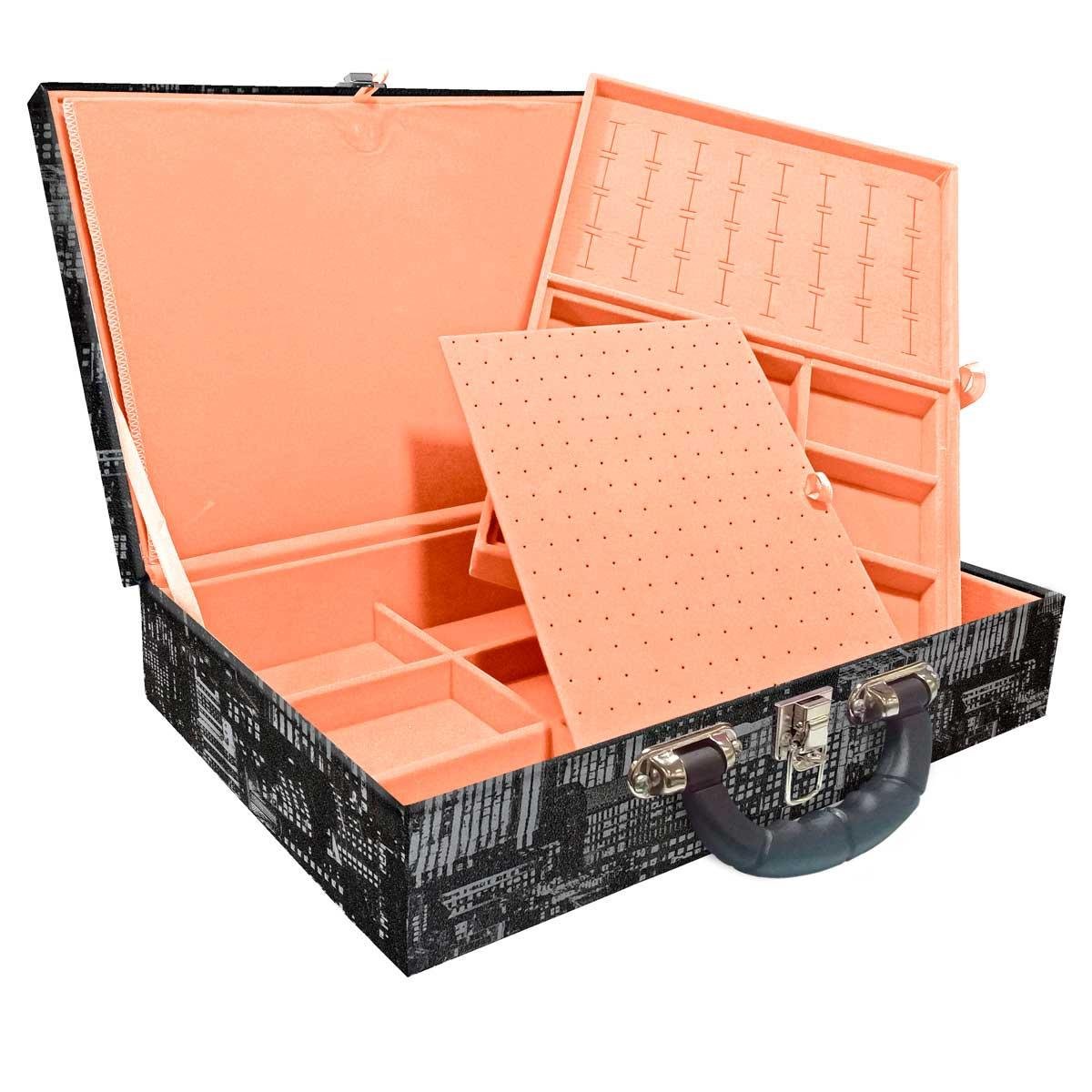 Maleta Dupla Grande Dark City Com Alça Preta e Imã - Sob Encomenda