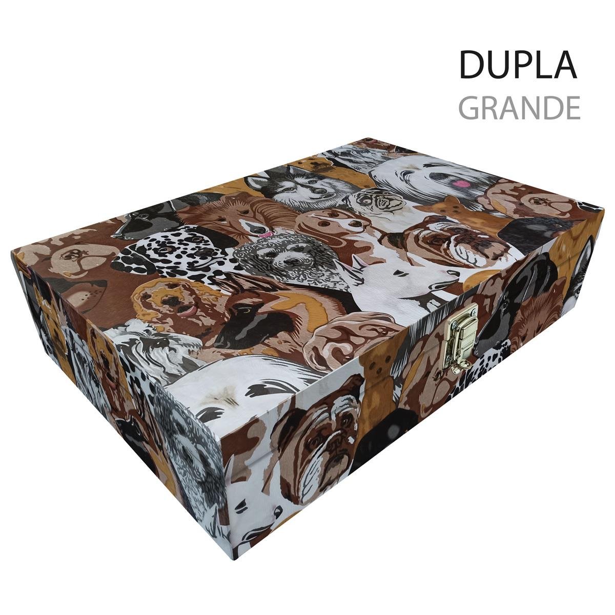 Maleta Dupla Grande Dogs Sem Alça e Com Espelho - Sob Encomenda