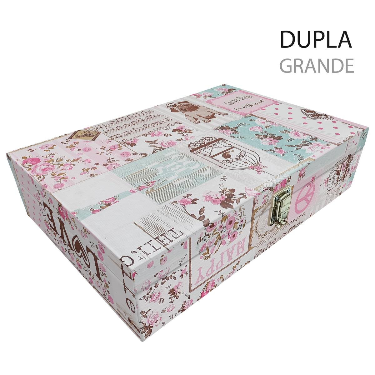 Maleta Dupla Grande Happy Day Sem Alça e Com Espelho - Sob Encomenda