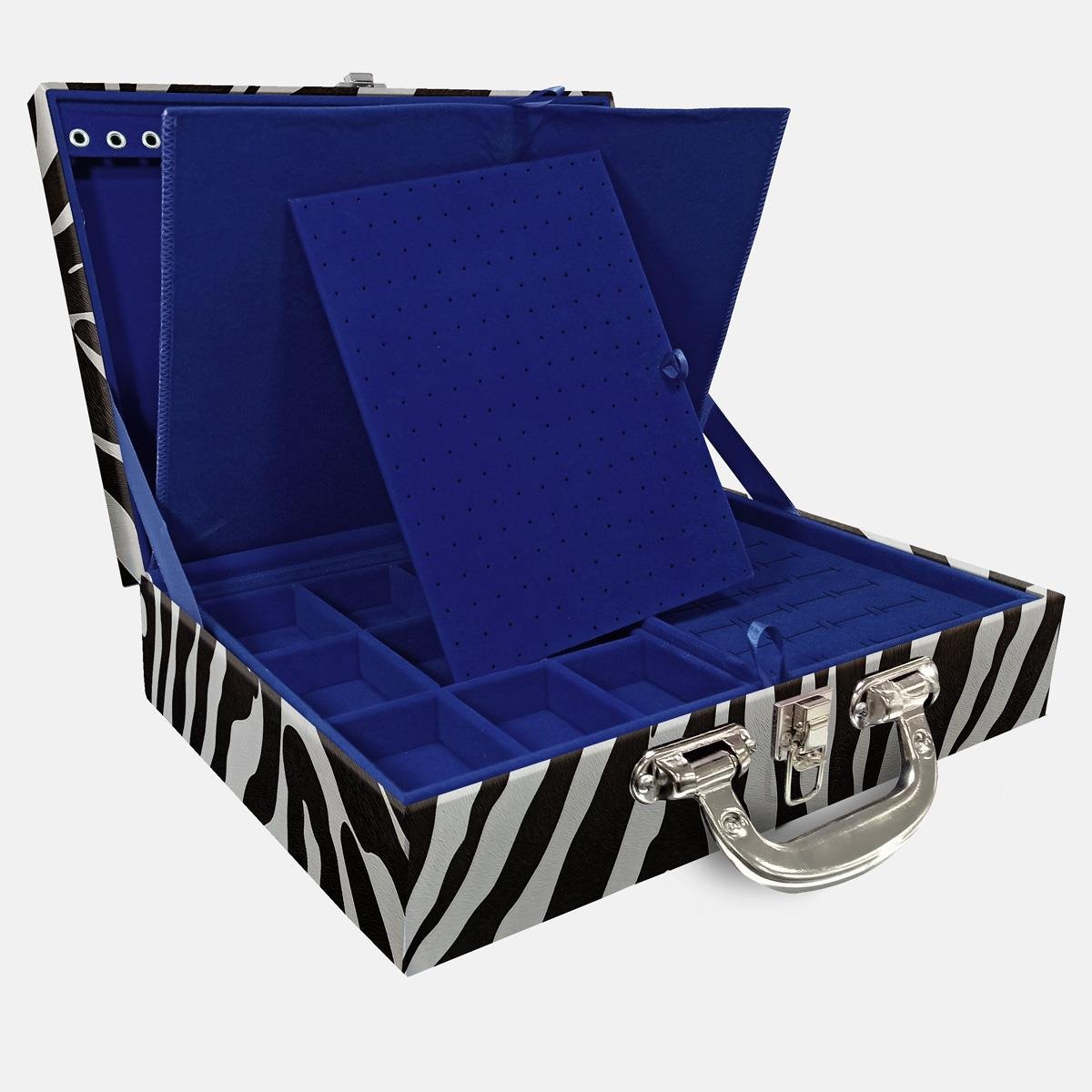 Maleta Dupla Grande Zebra Com Alça Cromada e Imã - Sob Encomenda