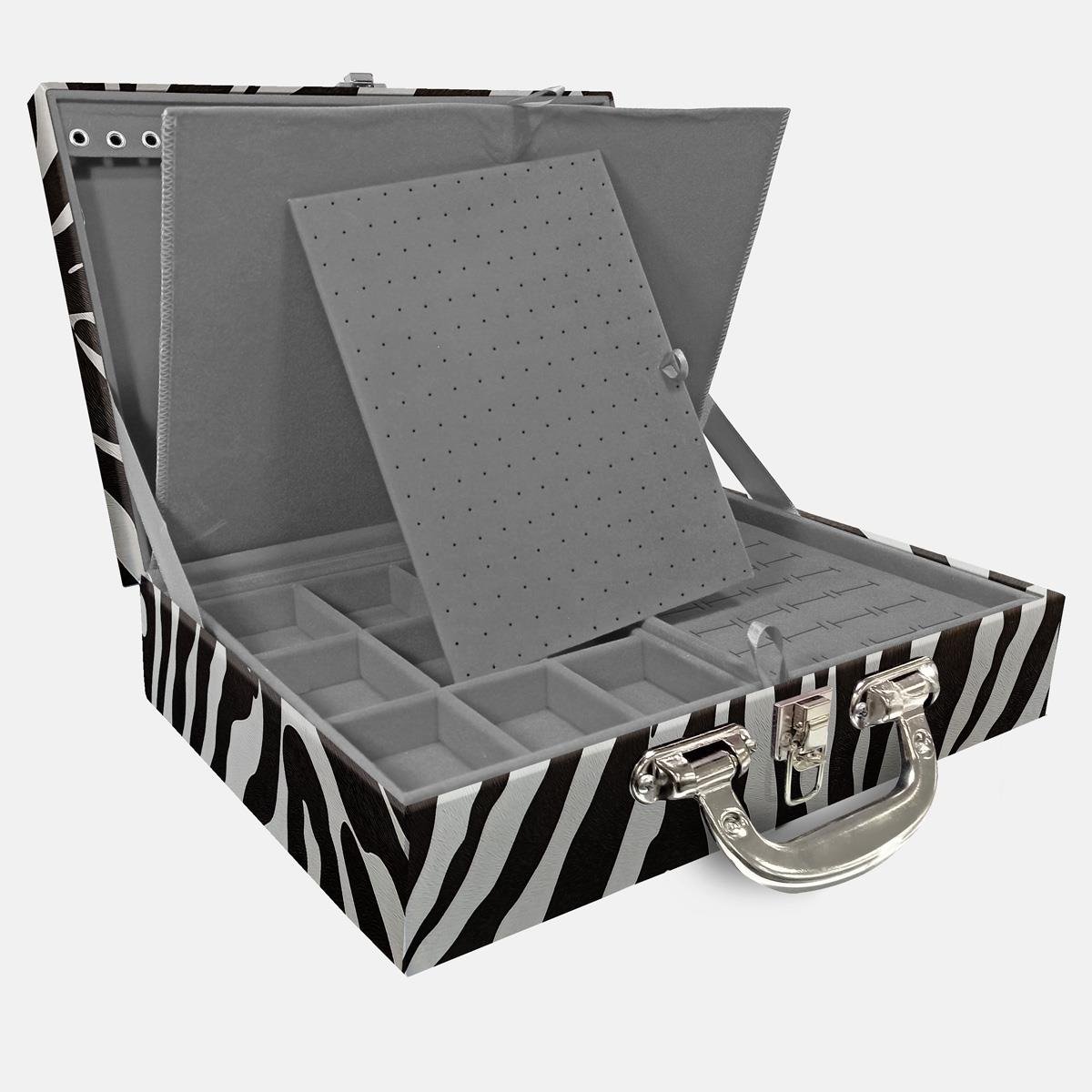 Maleta Dupla Grande Zebra Com Alça Cromada e Imã - Sob Encomenda