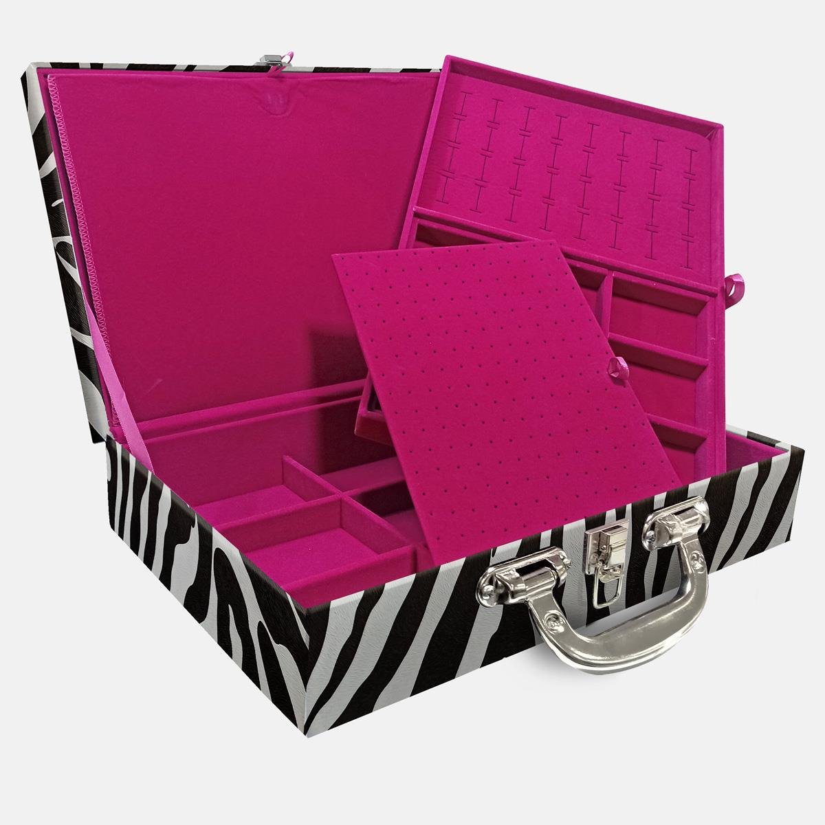 Maleta Dupla Grande Zebra Com Alça Cromada e Imã - Sob Encomenda