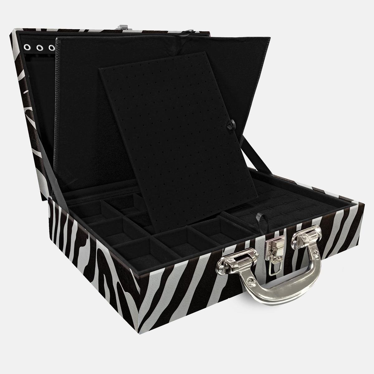Maleta Dupla Grande Zebra Com Alça Cromada e Imã - Sob Encomenda