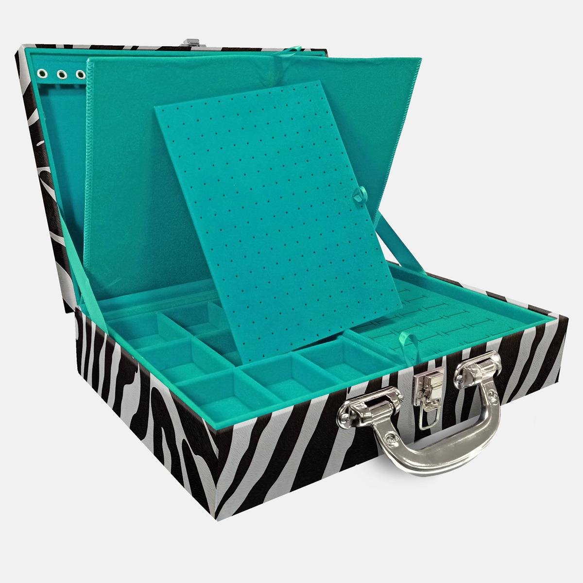 Maleta Dupla Grande Zebra Com Alça Cromada e Imã - Sob Encomenda