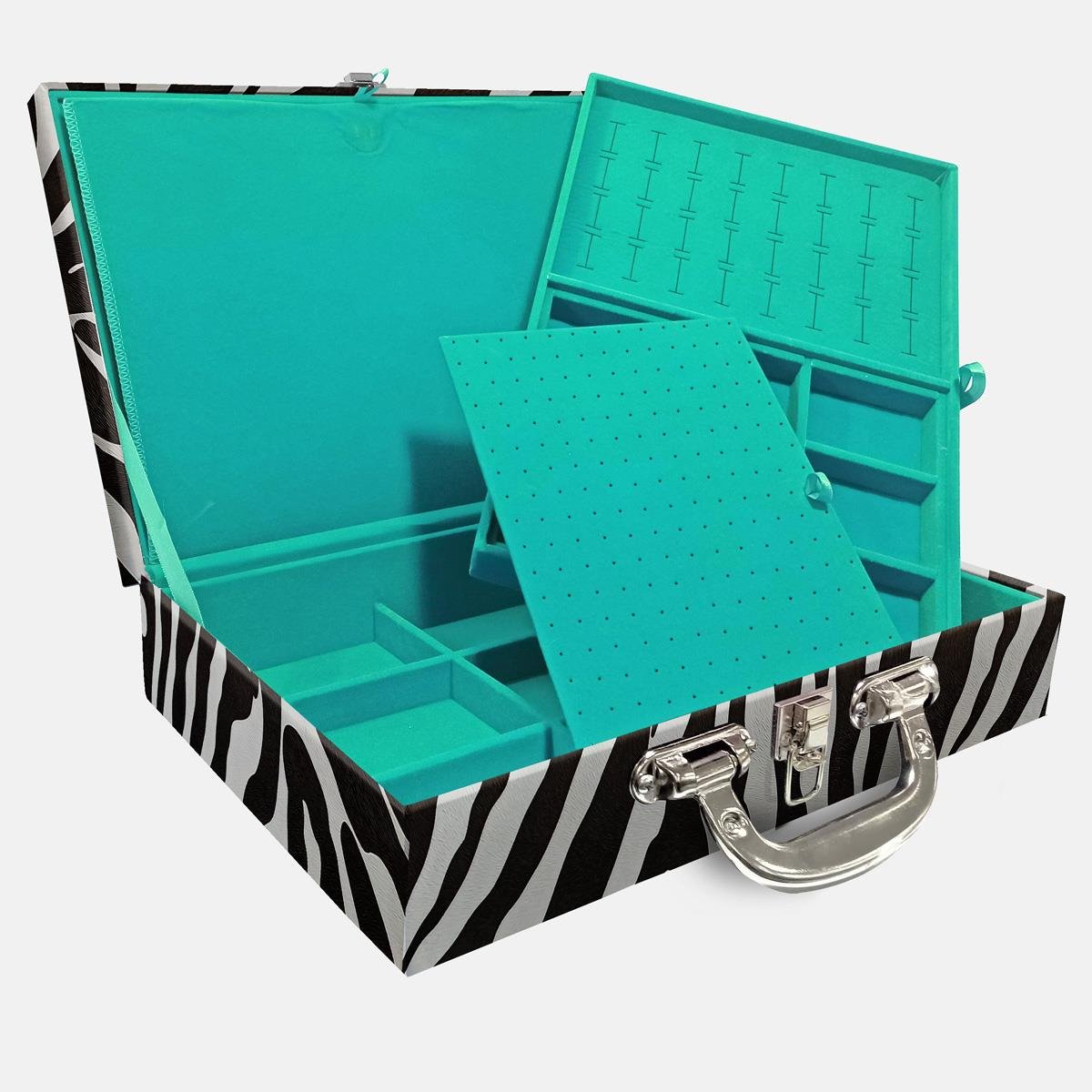 Maleta Dupla Grande Zebra Com Alça Cromada e Imã - Sob Encomenda