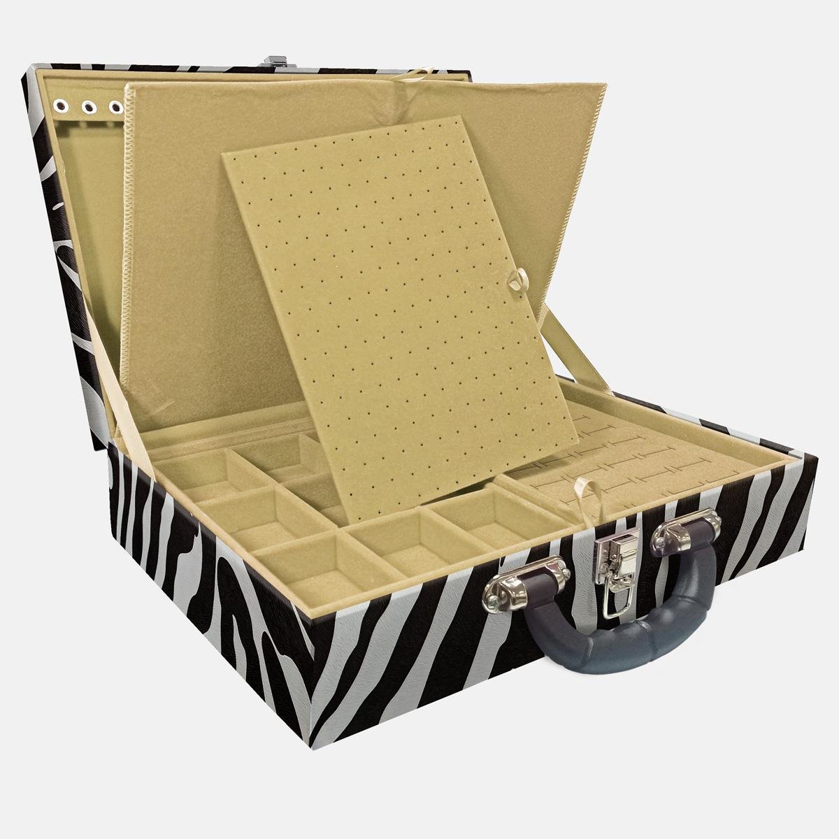 Maleta Dupla Grande Zebra Com Alça Preta e Imã - Sob Encomenda