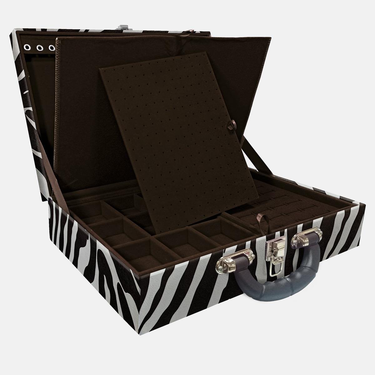 Maleta Dupla Grande Zebra Com Alça Preta e Imã - Sob Encomenda