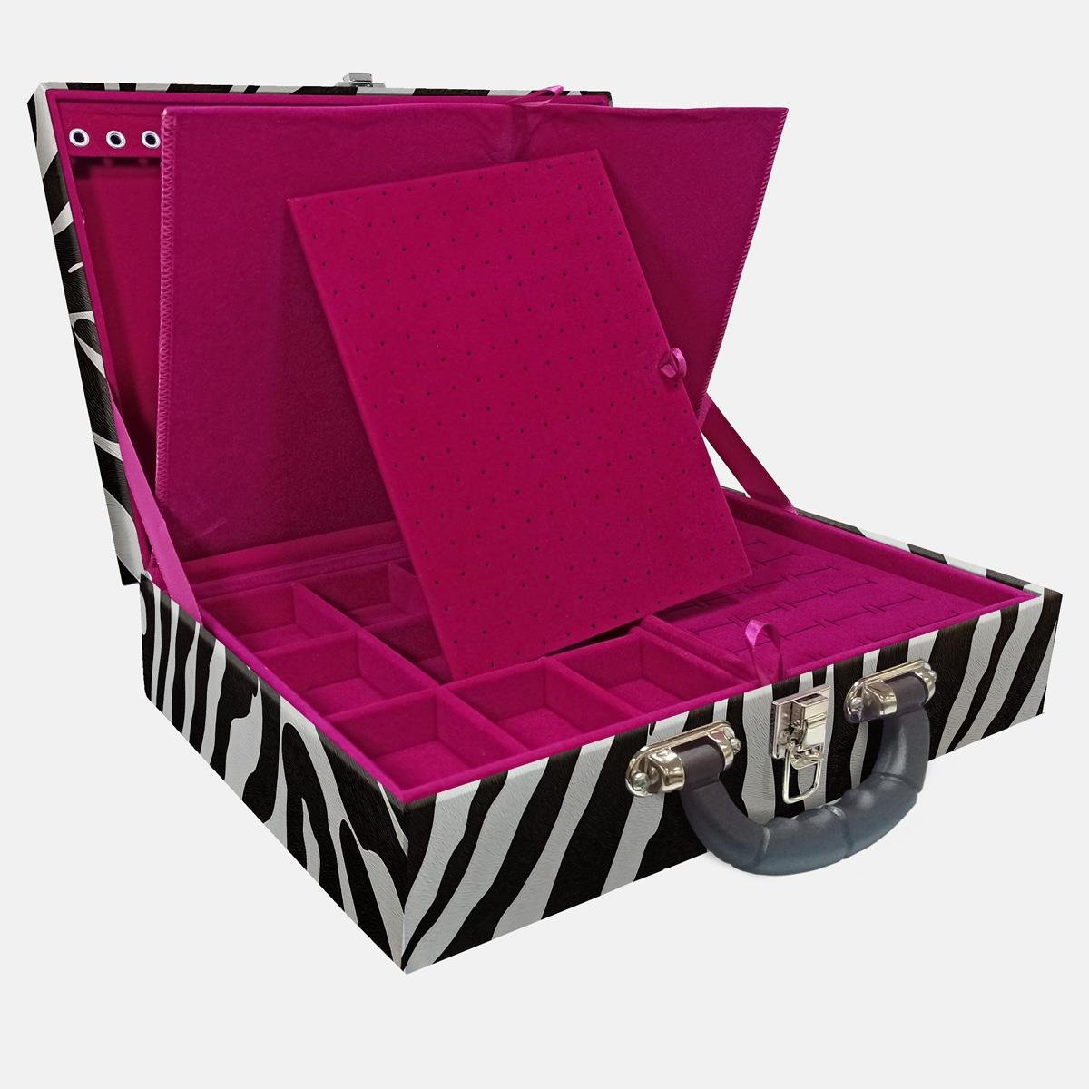 Maleta Dupla Grande Zebra Com Alça Preta e Imã - Sob Encomenda