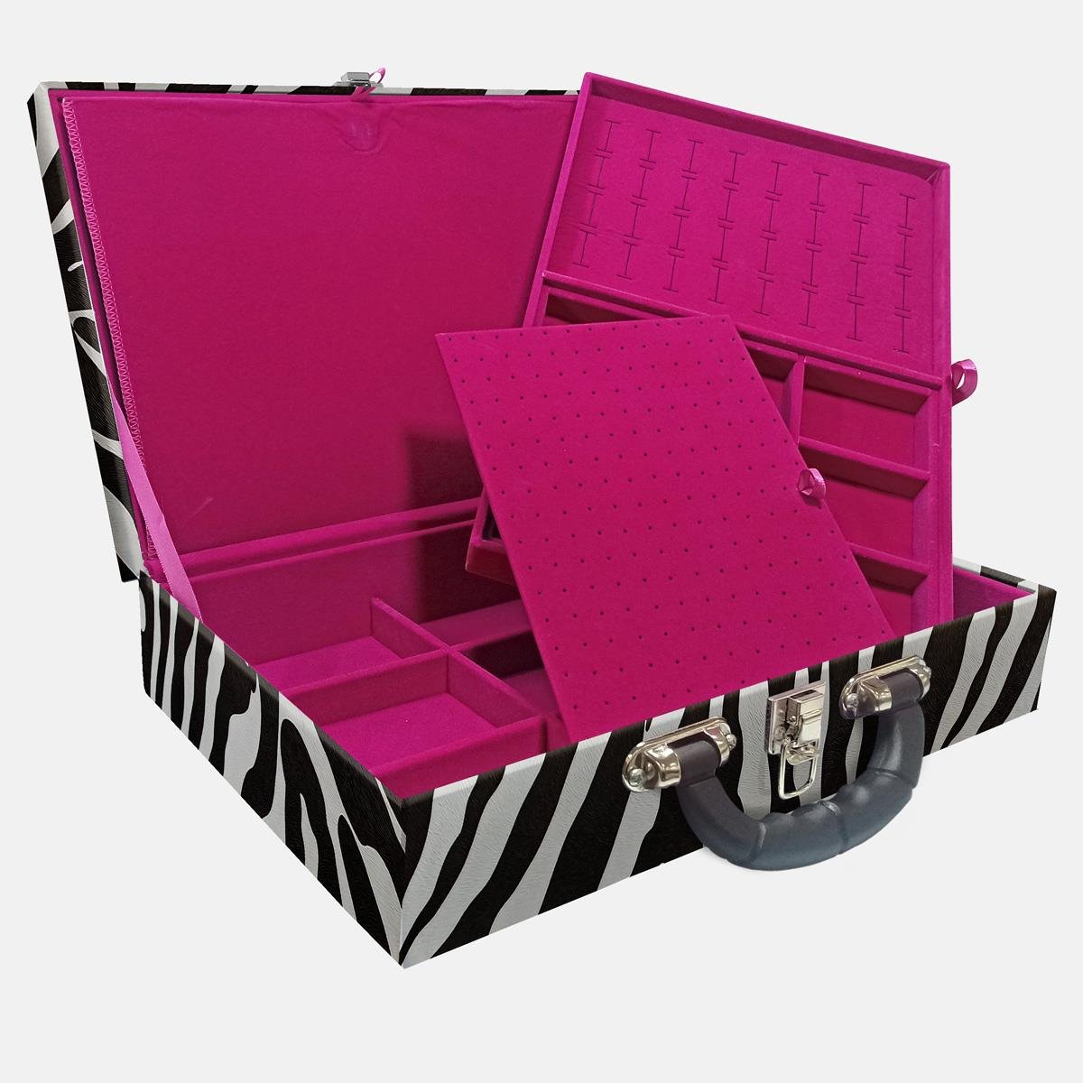Maleta Dupla Grande Zebra Com Alça Preta e Imã - Sob Encomenda