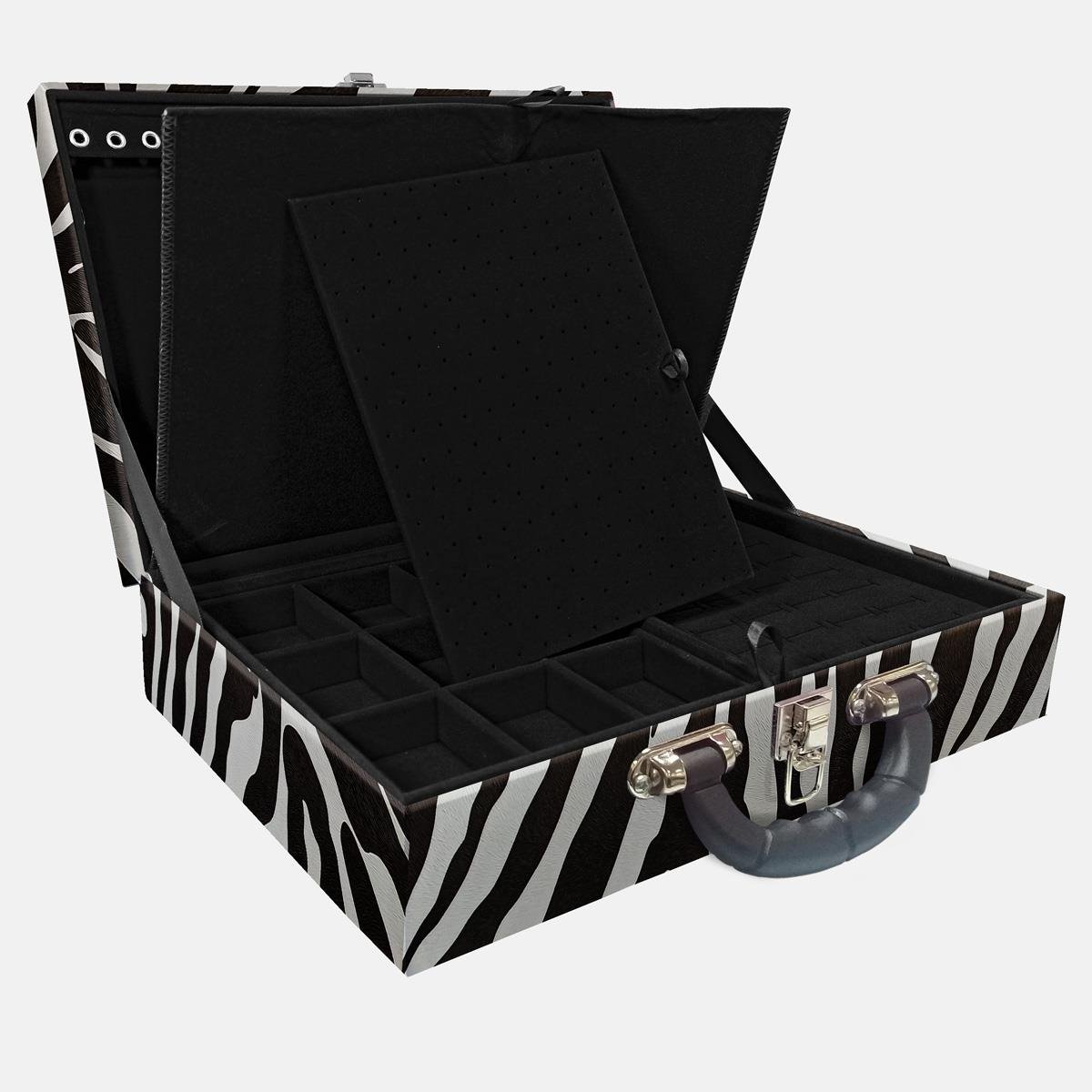 Maleta Dupla Grande Zebra Com Alça Preta e Imã - Sob Encomenda