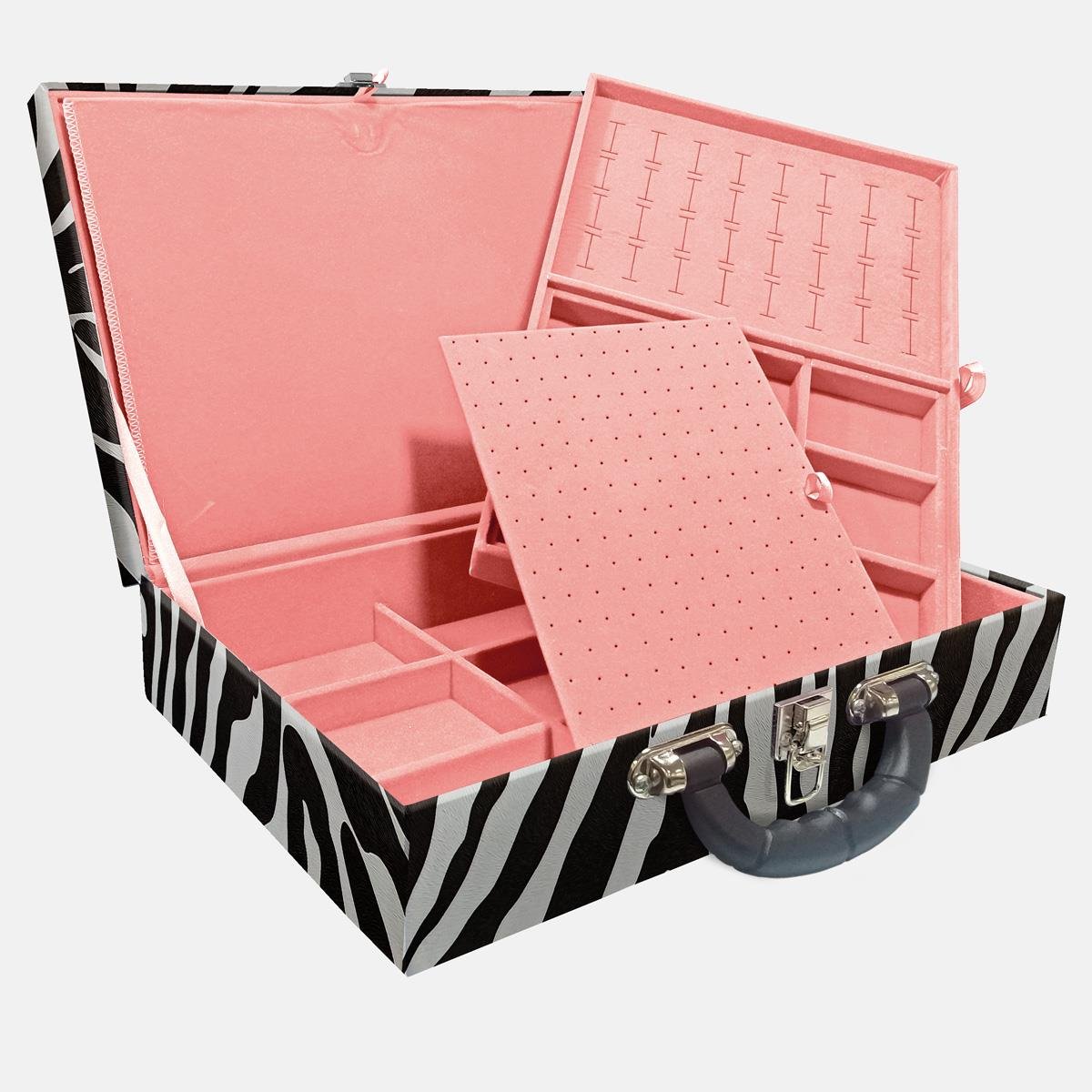 Maleta Dupla Grande Zebra Com Alça Preta e Imã - Sob Encomenda