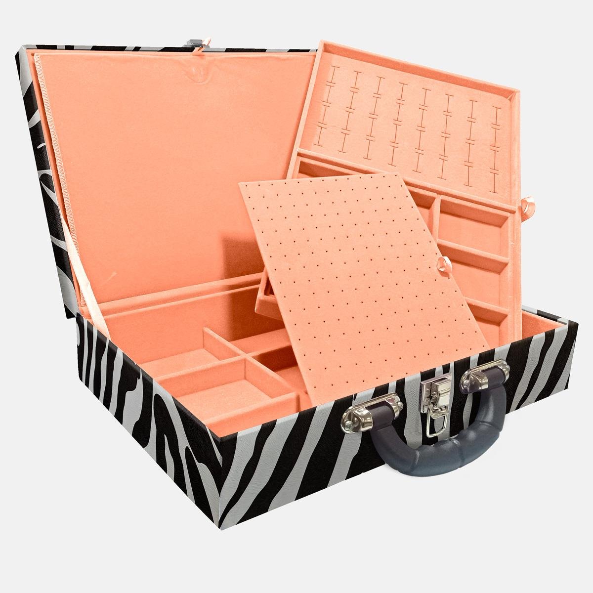 Maleta Dupla Grande Zebra Com Alça Preta e Imã - Sob Encomenda