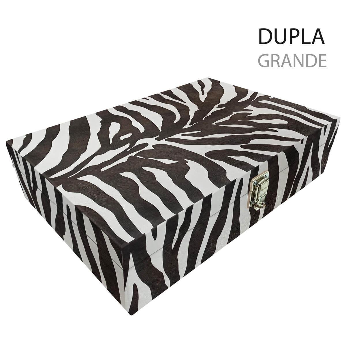 Maleta Dupla Grande Zebra Sem Alça e Com Espelho - Sob Encomenda