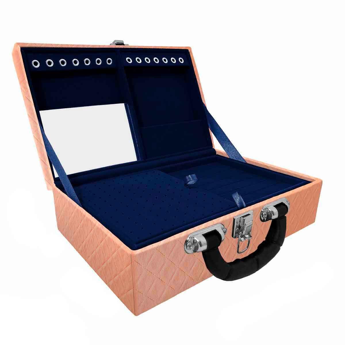 MALETA DUPLA MÉDIA DIJON COBRE METALIZADO COM ALÇA PRETA E ESPELHO