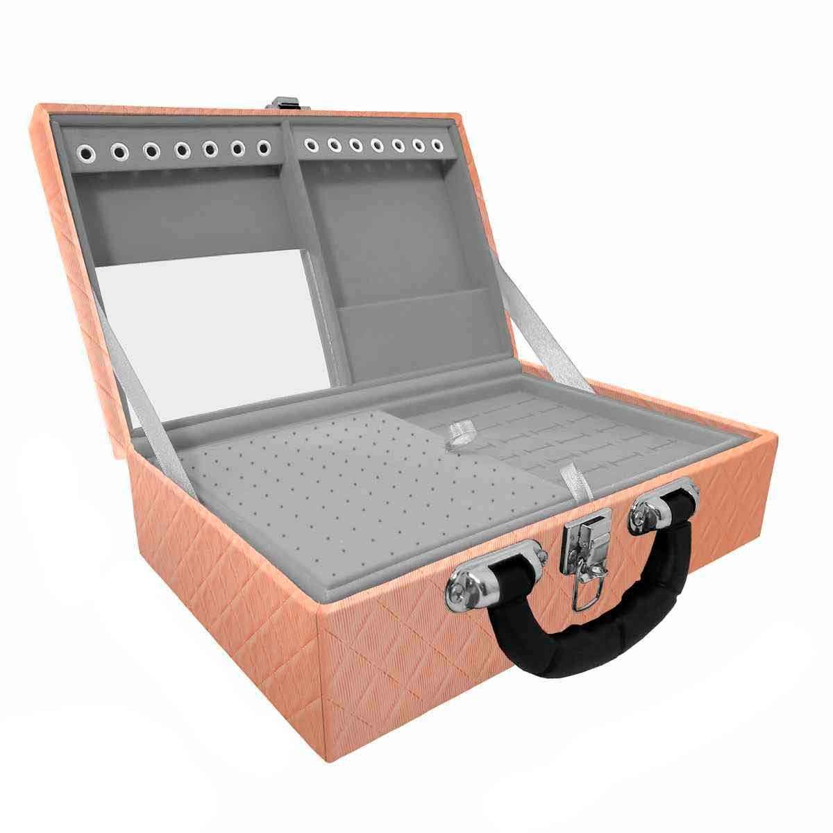 MALETA DUPLA MÉDIA DIJON COBRE METALIZADO COM ALÇA PRETA E ESPELHO