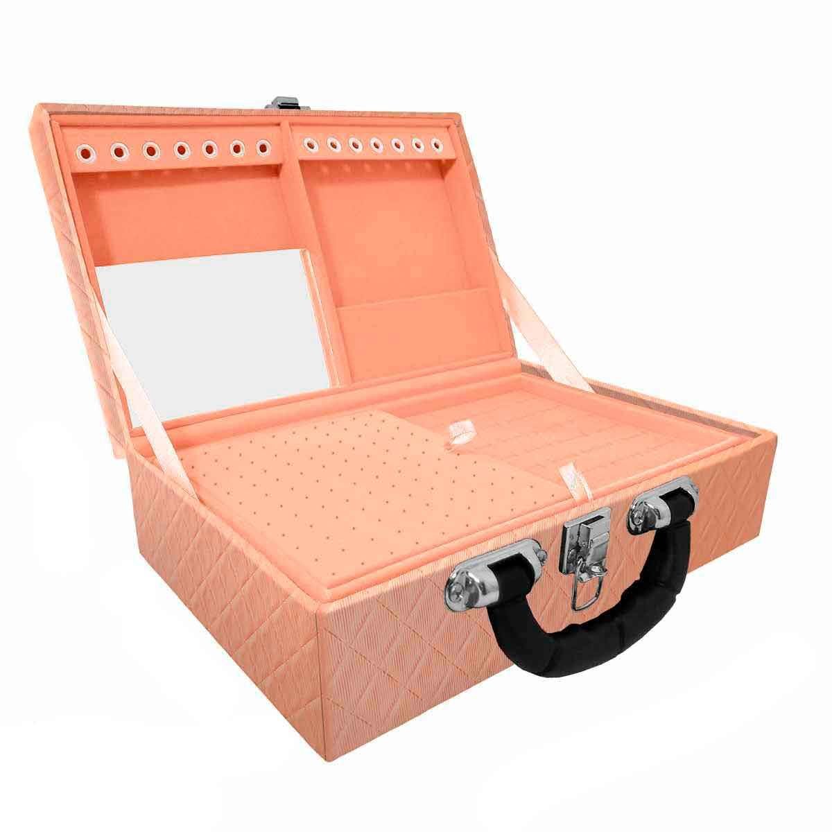 MALETA DUPLA MÉDIA DIJON COBRE METALIZADO COM ALÇA PRETA E ESPELHO