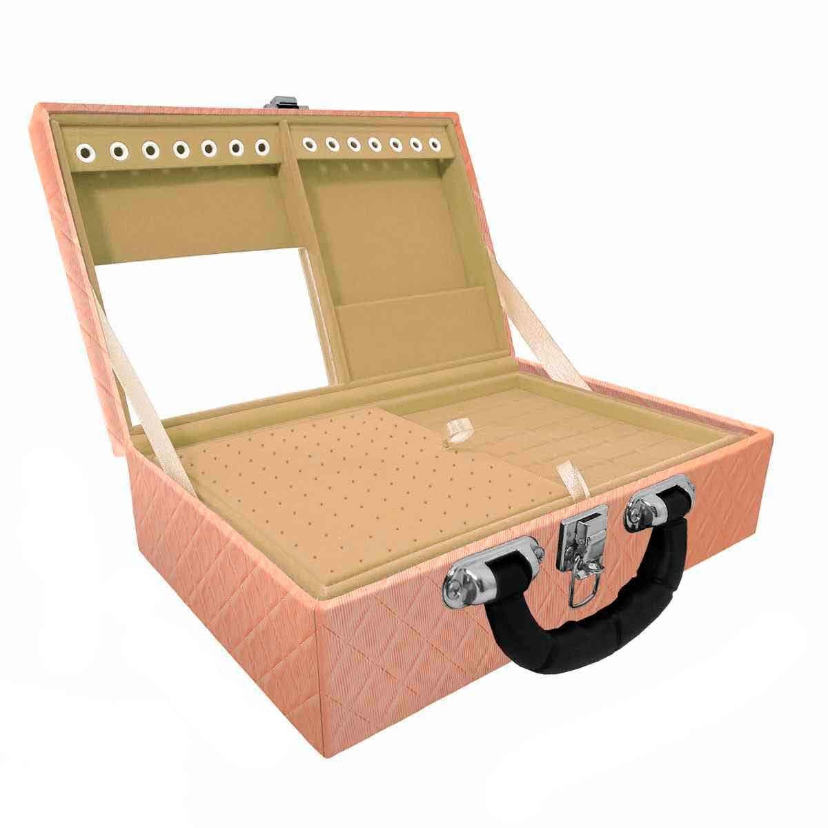 MALETA DUPLA MÉDIA DIJON COBRE METALIZADO COM ALÇA PRETA E ESPELHO