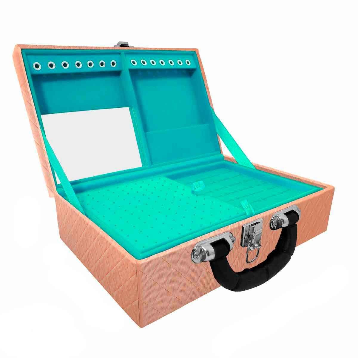 MALETA DUPLA MÉDIA DIJON COBRE METALIZADO COM ALÇA PRETA E ESPELHO