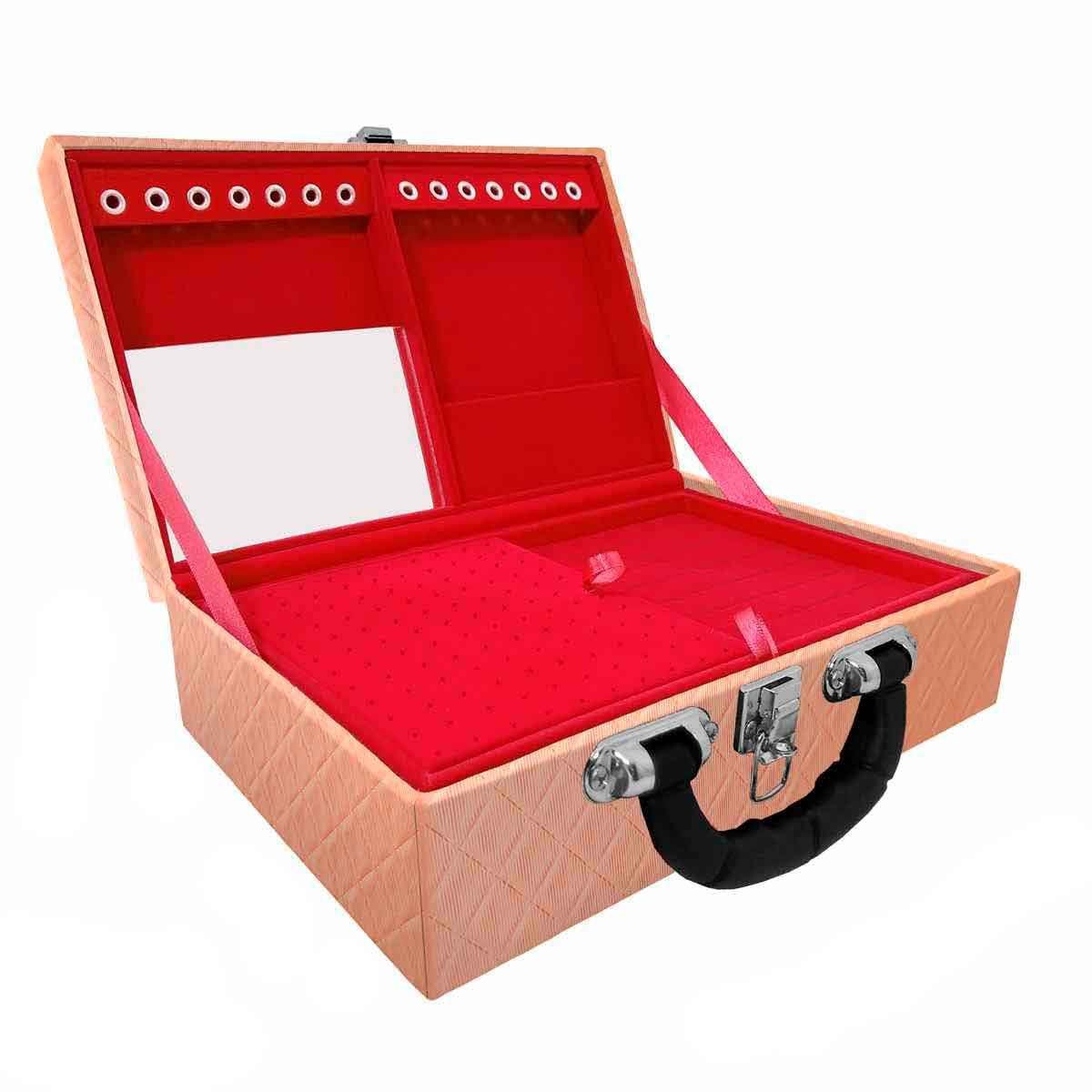 MALETA DUPLA MÉDIA DIJON COBRE METALIZADO COM ALÇA PRETA E ESPELHO