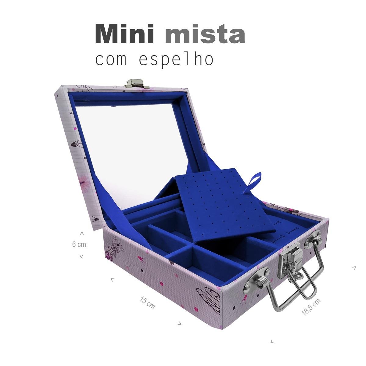 Maleta Mini Mista Bailarina Com Espelho - Sob Encomenda