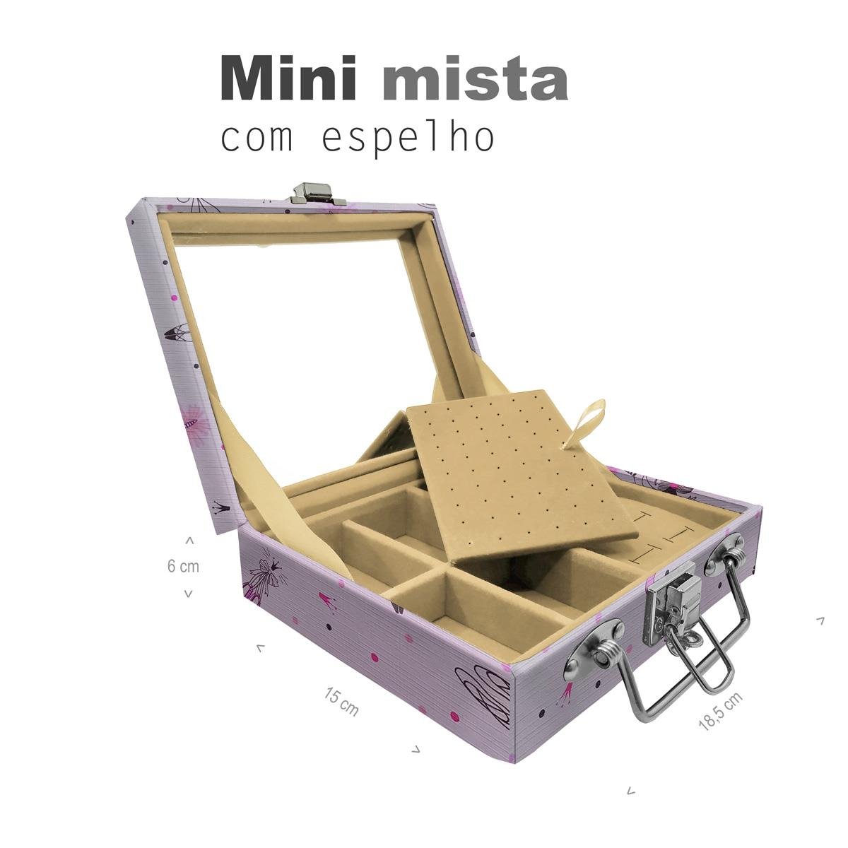 Maleta Mini Mista Bailarina Com Espelho - Sob Encomenda