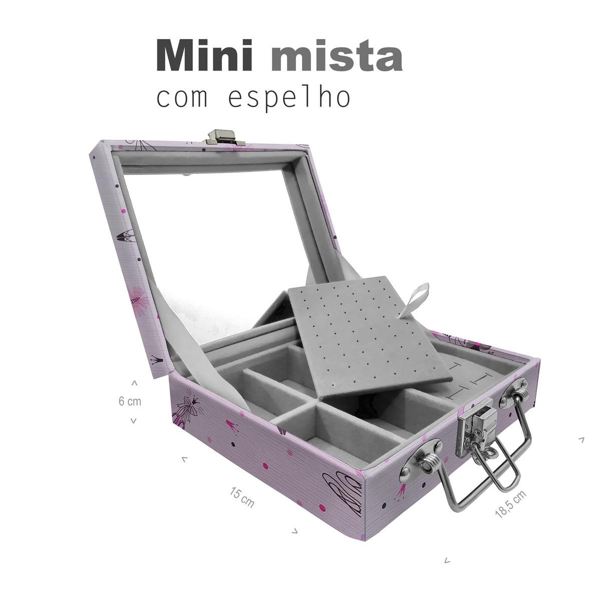 Maleta Mini Mista Bailarina Com Espelho - Sob Encomenda