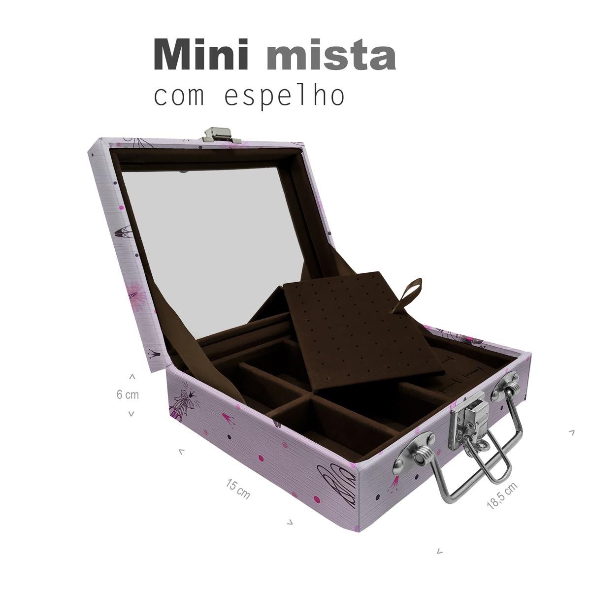 Maleta Mini Mista Bailarina Com Espelho - Sob Encomenda