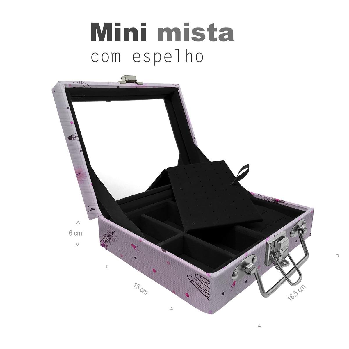 Maleta Mini Mista Bailarina Com Espelho - Sob Encomenda