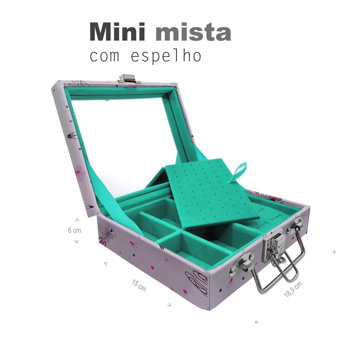 Maleta Mini Mista Bailarina Com Espelho - Sob Encomenda