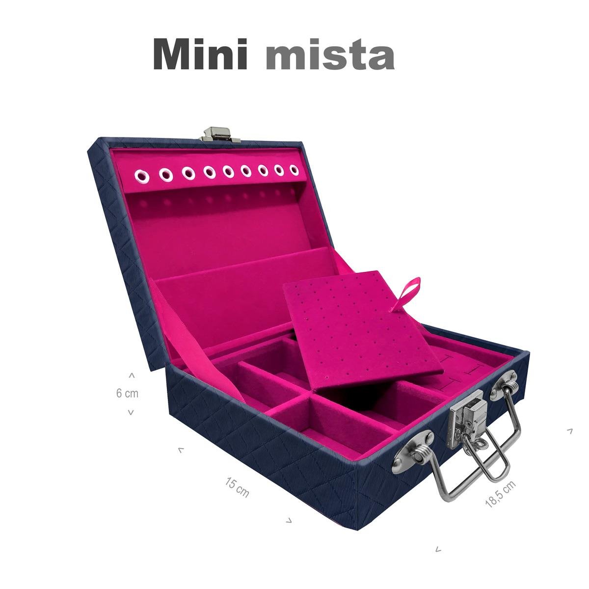 Maleta Mini Mista Dijon Azul Marinho - Sob Encomenda
