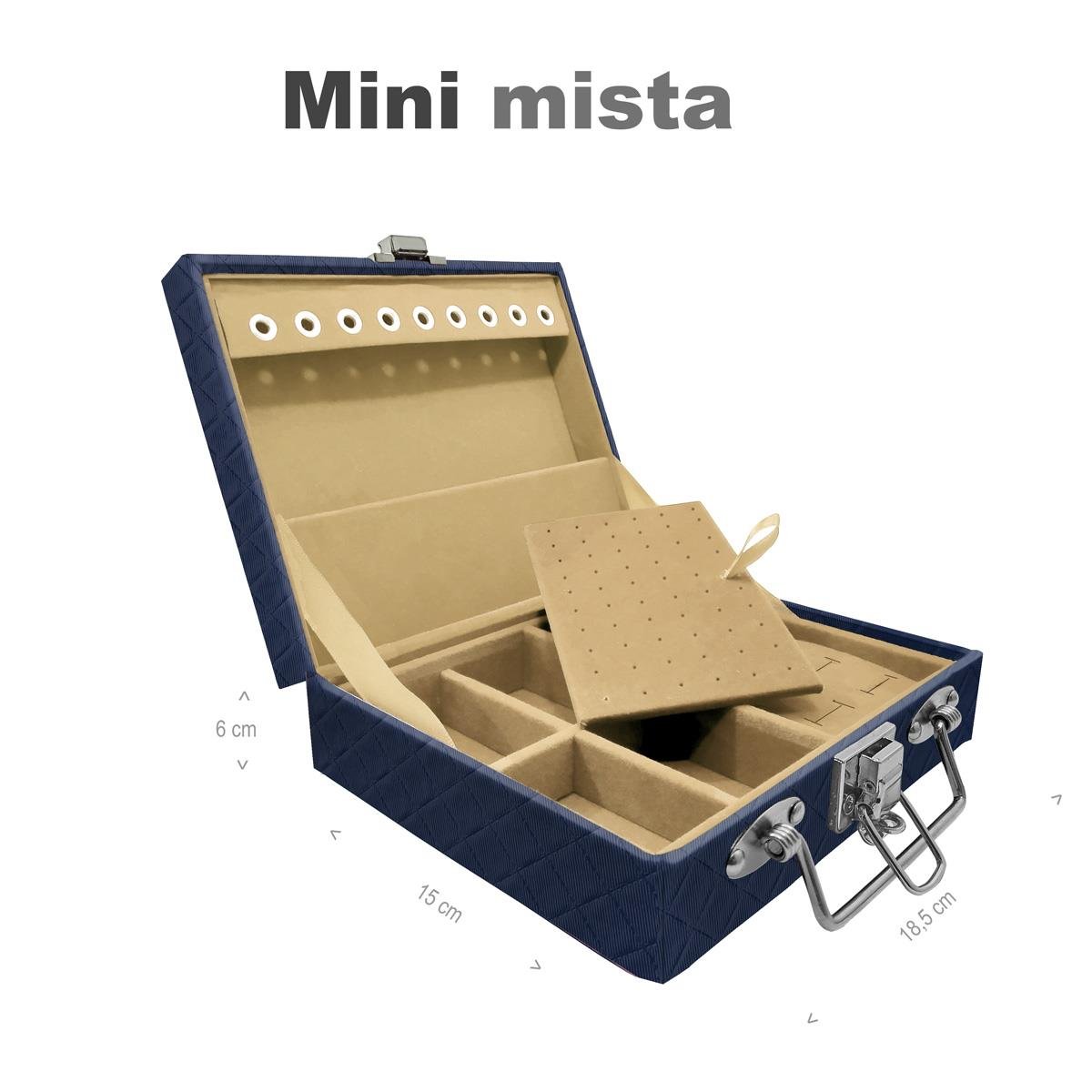 Maleta Mini Mista Dijon Azul Marinho - Sob Encomenda