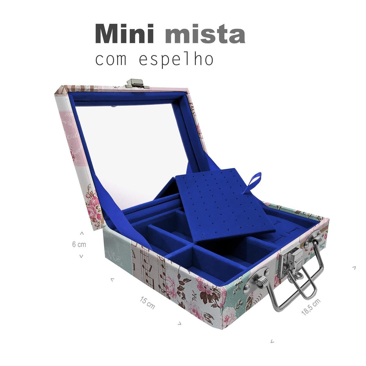 Maleta Mini Mista Happy Day Com Espelho - Sob Encomenda