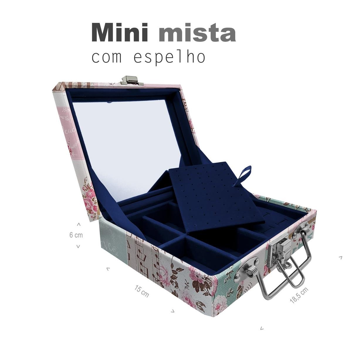 Maleta Mini Mista Happy Day Com Espelho - Sob Encomenda