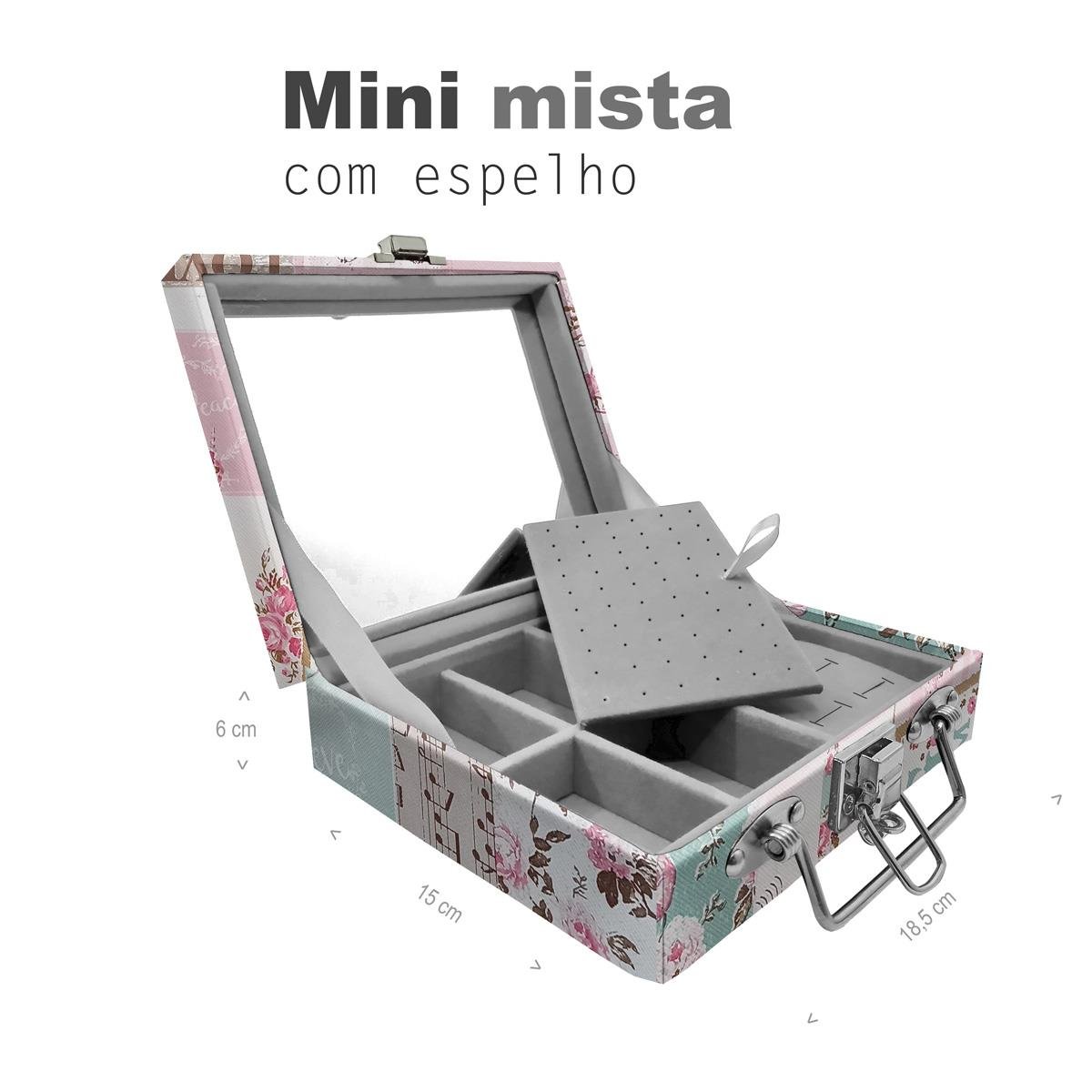 Maleta Mini Mista Happy Day Com Espelho - Sob Encomenda