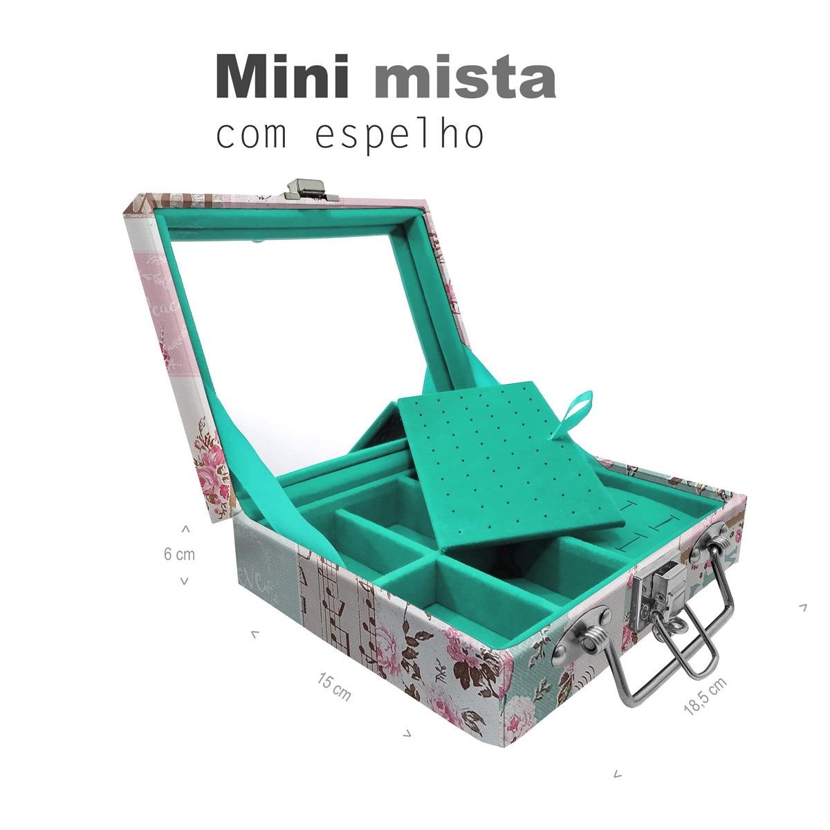 Maleta Mini Mista Happy Day Com Espelho - Sob Encomenda