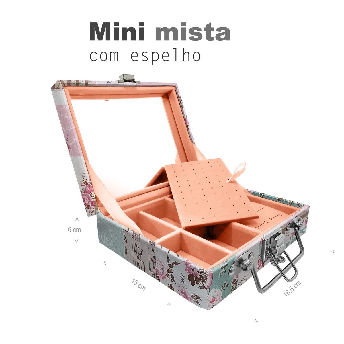 Maleta Mini Mista Happy Day Com Espelho - Sob Encomenda