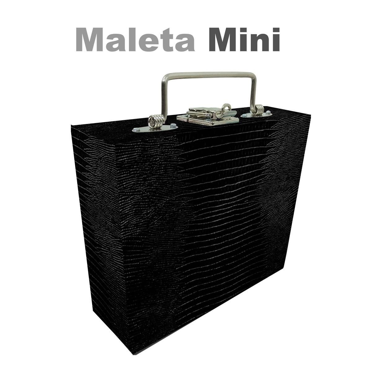 Maleta Mini Mista Jacaré Com Espelho - Sob Encomenda