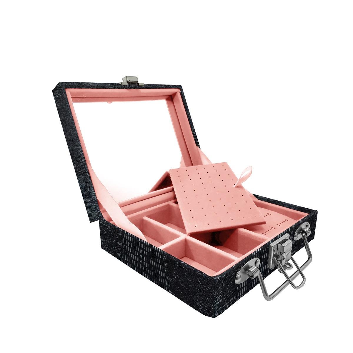 Maleta Mini Mista Jacaré Com Espelho - Sob Encomenda
