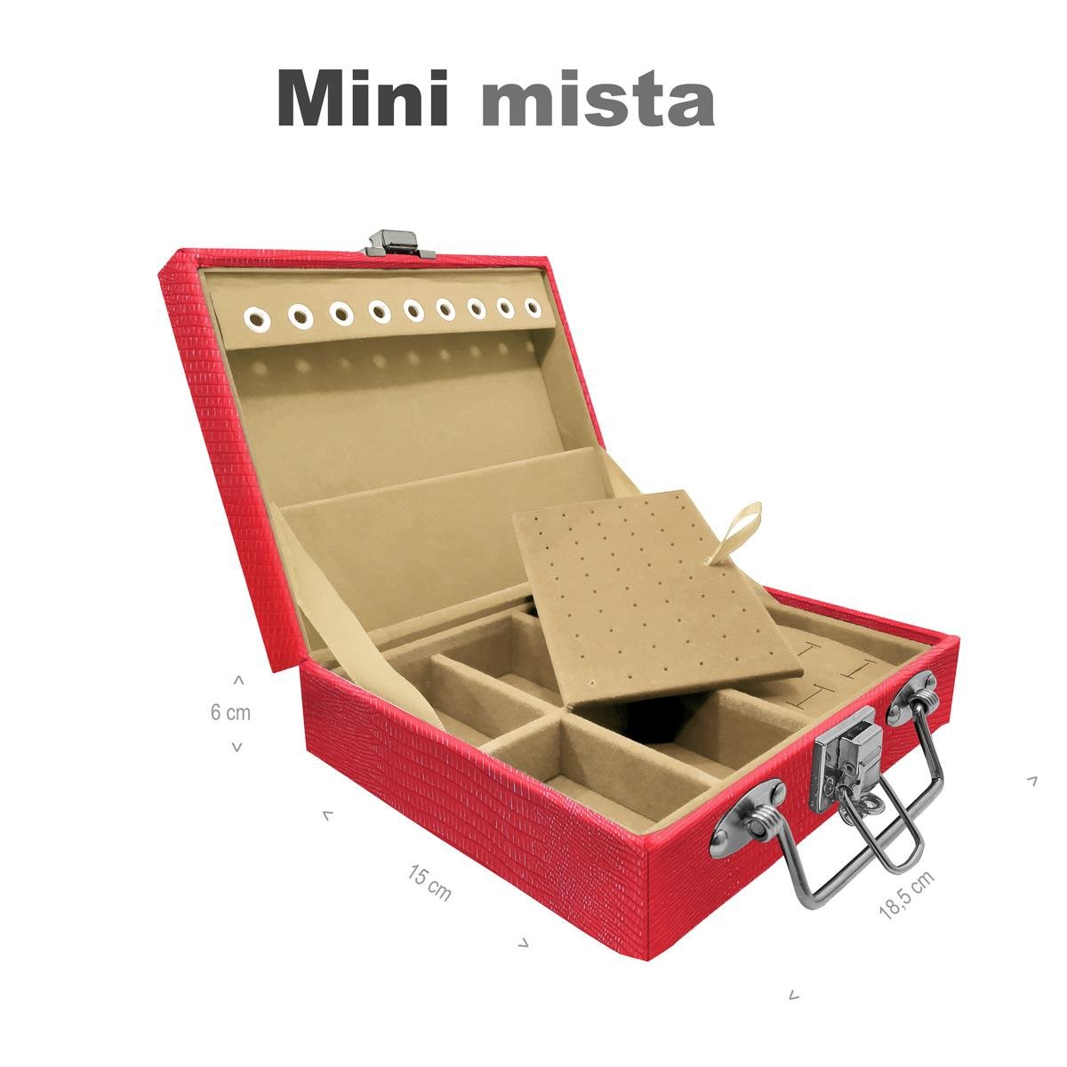 Maleta Mini Mista Jacaré Vermelho